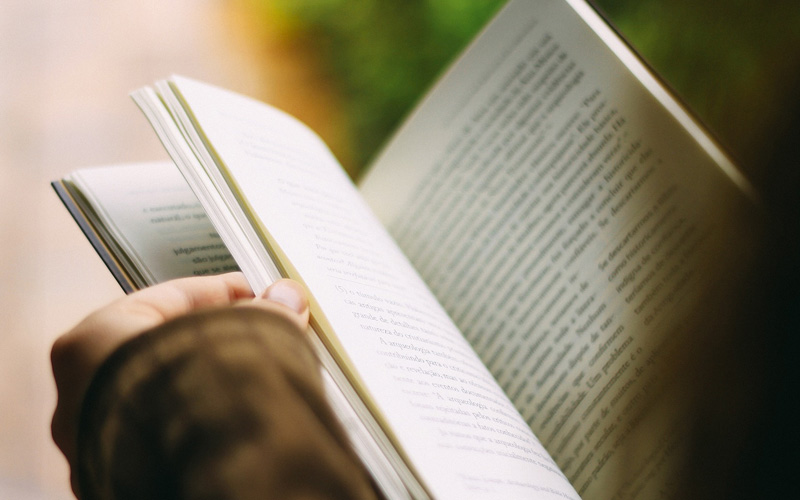 Reading a book